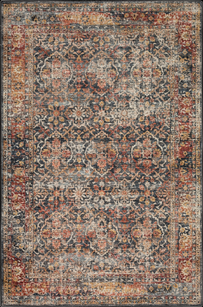 Kaypon Black/Multi 5' x 8' Rug - Thumbnail - Image 1