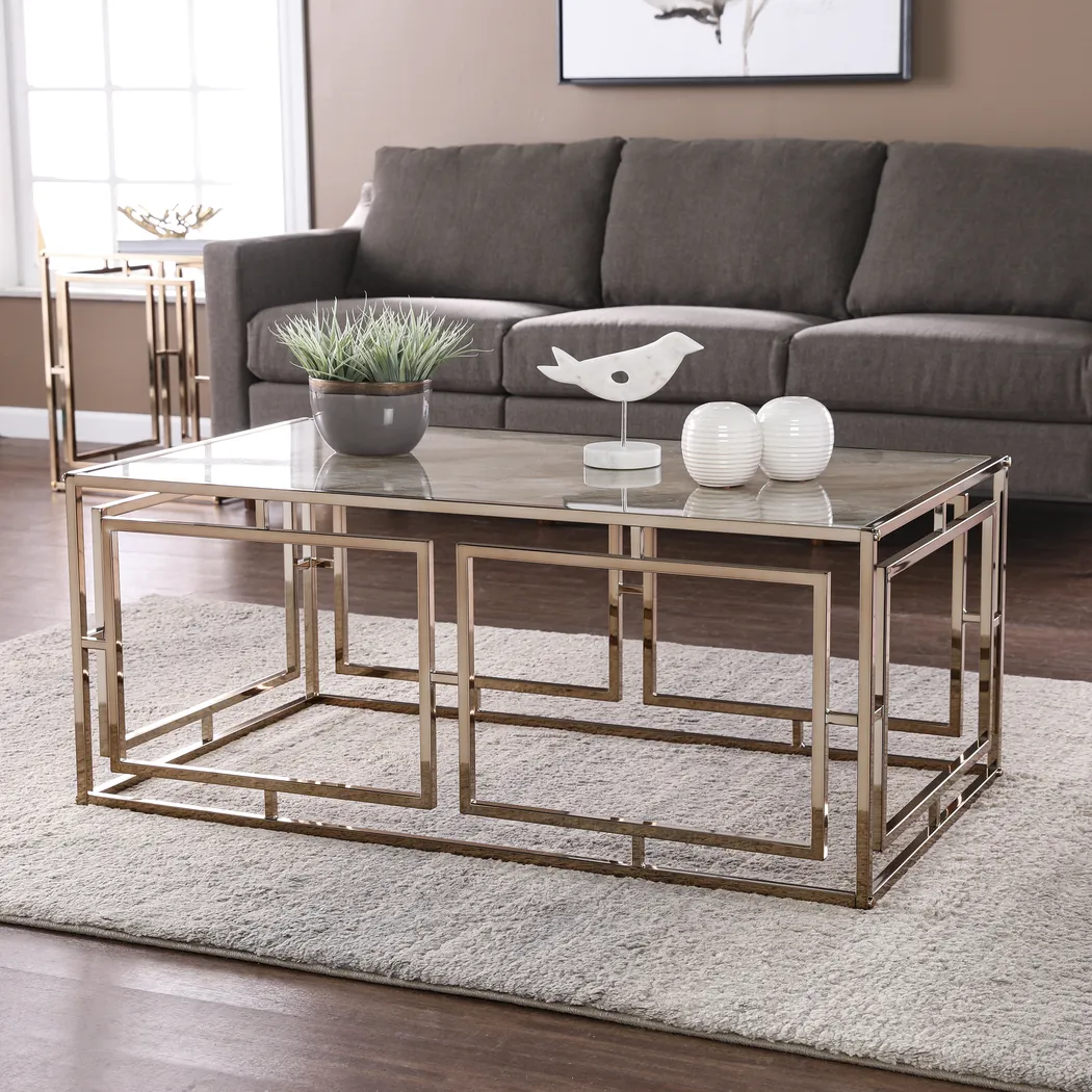 Kayview Gold Cocktail Table - Image 5