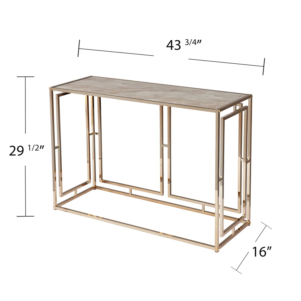 Kayview Gold Sofa Table - Image 7