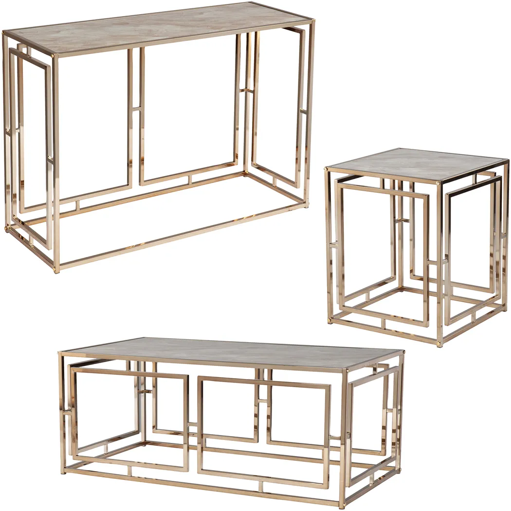 Kayview Gold Sofa Table - Image 10