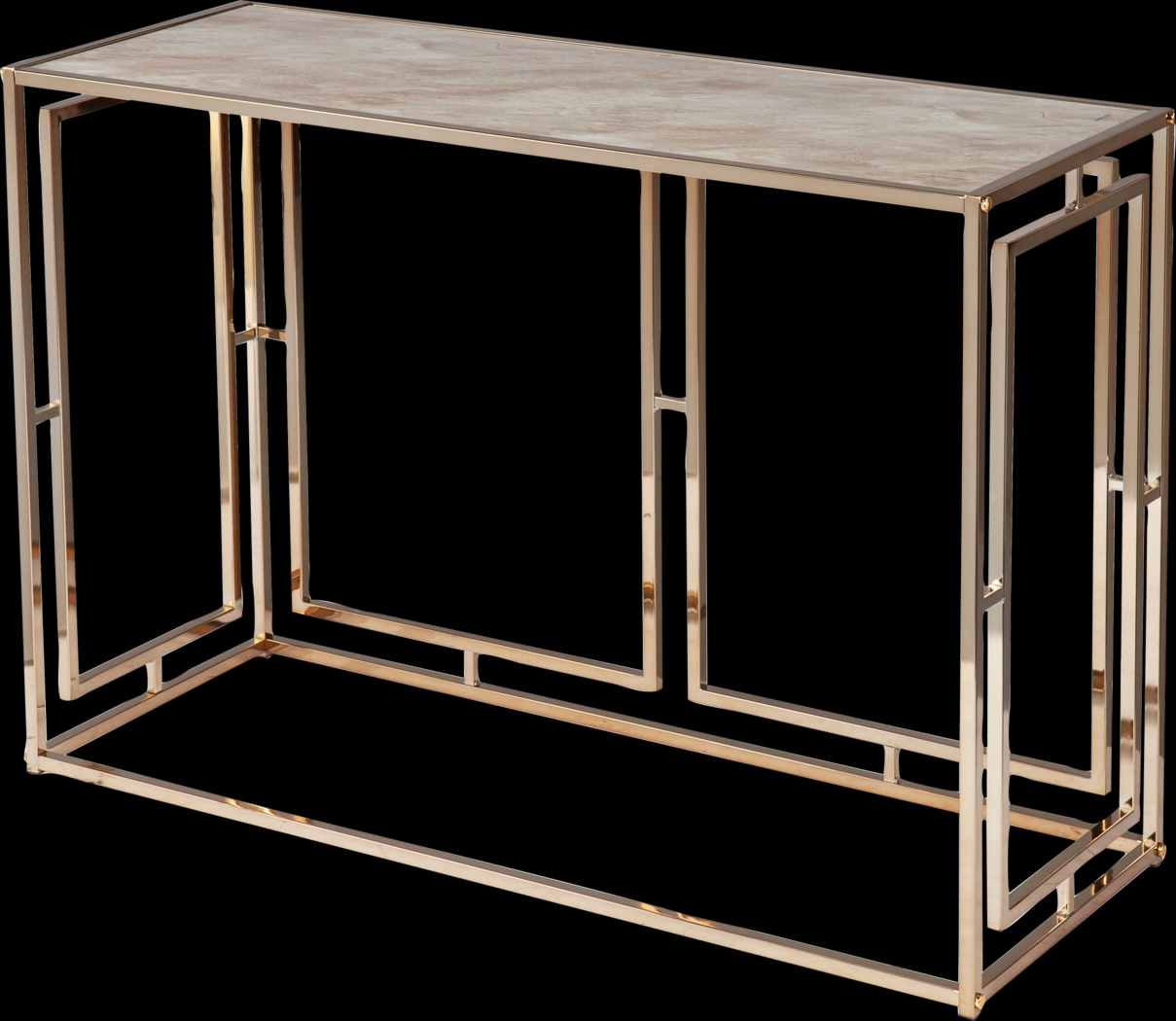 Kayview Gold Sofa Table - Thumbnail - Image 1