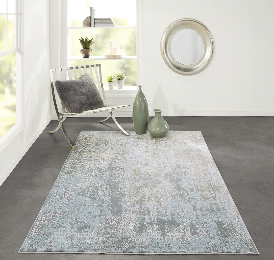 Kaze Ice Blue 3'10 x 5'7 Rug - Thumbnail - Image 2