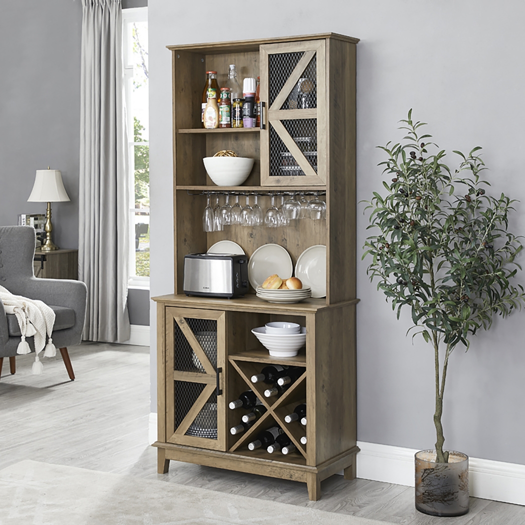 Kazia Brown Bar Cabinet - Thumbnail - Image 9