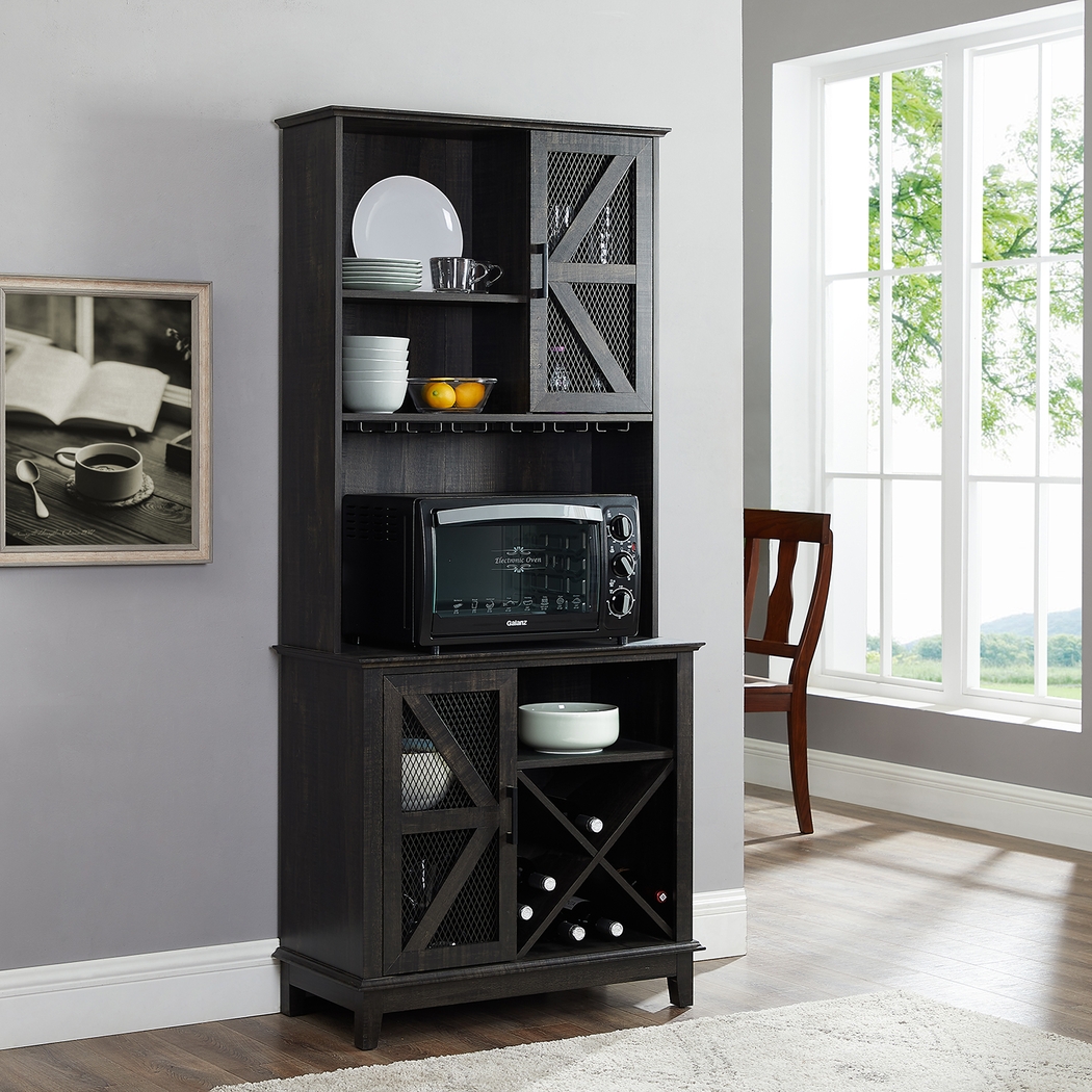 Kazia Charcoal Bar Cabinet - Thumbnail - Image 5