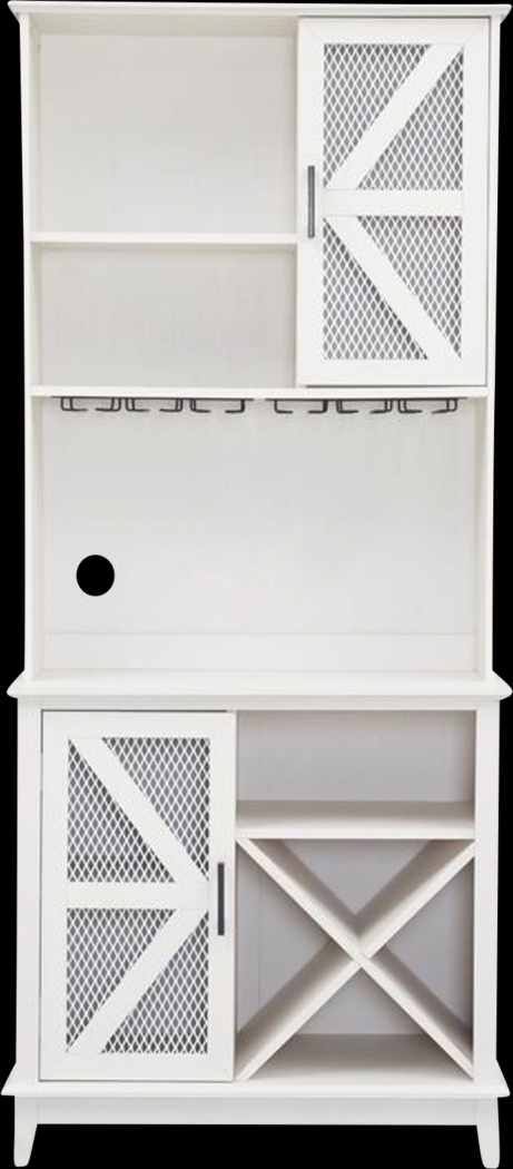 Kazia White Bar Cabinet - Thumbnail - Image 2