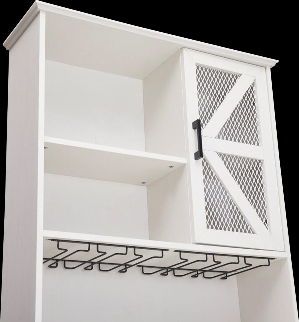 Kazia White Bar Cabinet - Thumbnail - Image 6