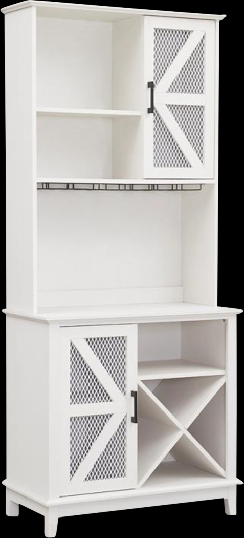 Kazia White Bar Cabinet - Thumbnail - Image 1