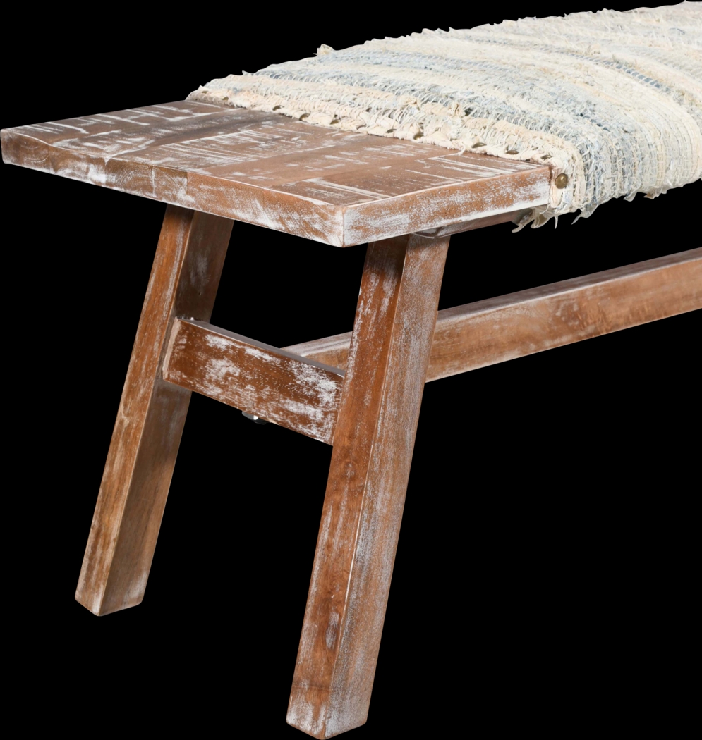 Kazri White/Brown Bench - Thumbnail - Image 3