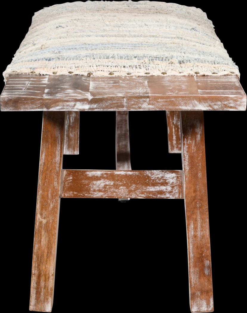 Kazri White/Brown Bench - Thumbnail - Image 4