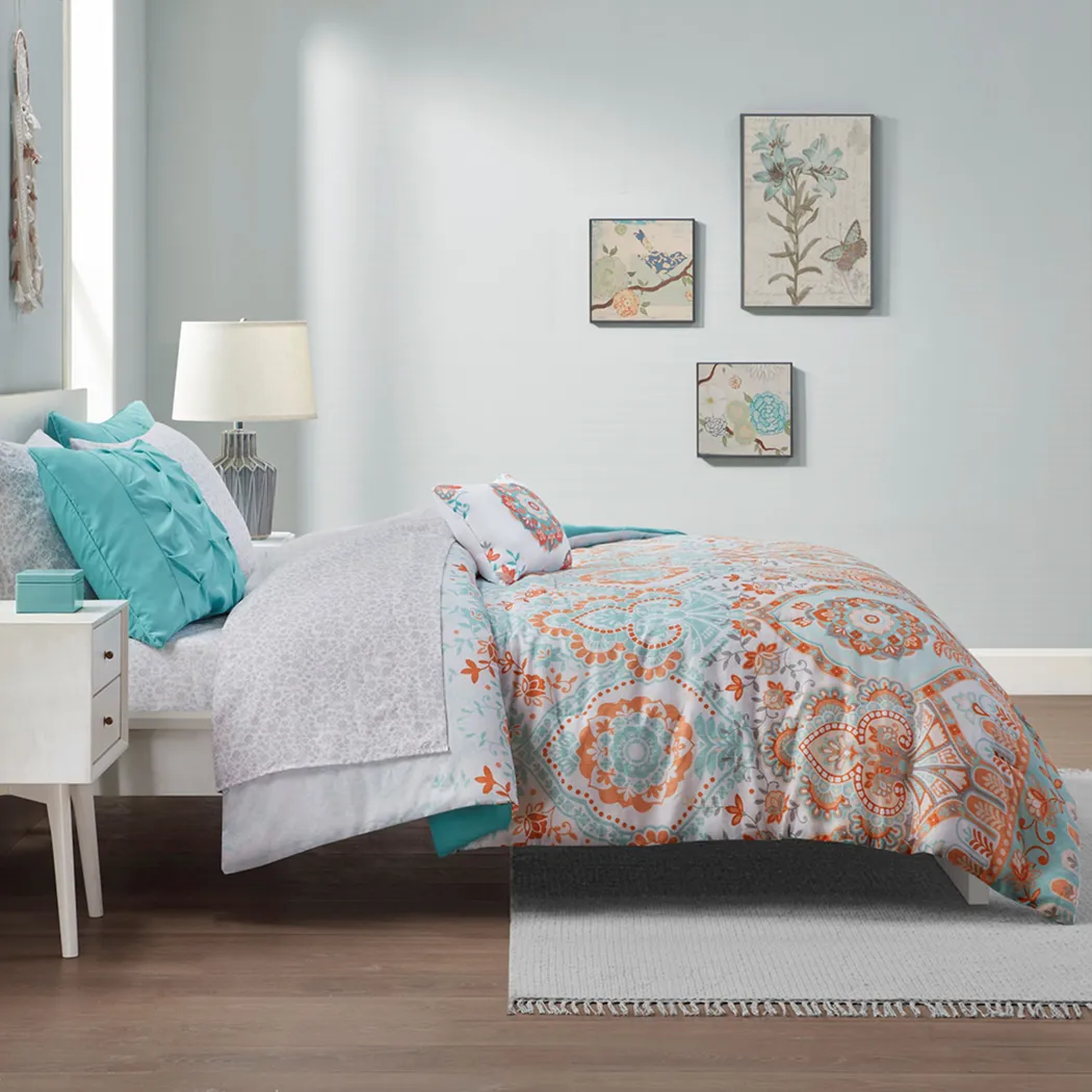 Kearney Blue Full Comforter Set - Thumbnail - Image 14