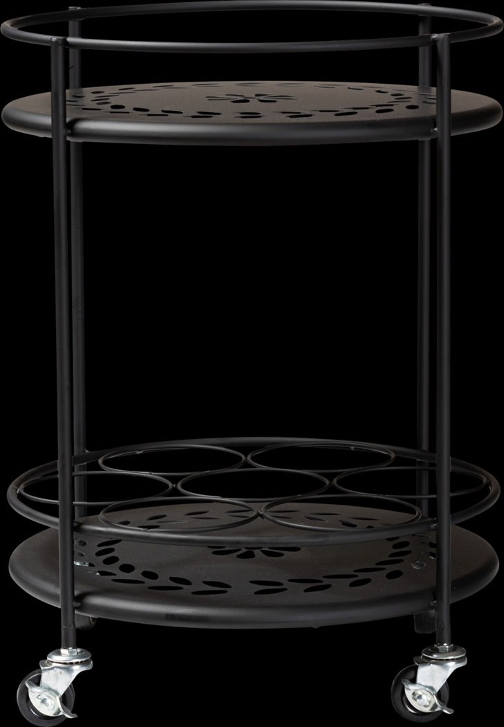 Keathley Black Kitchen Cart - Thumbnail - Image 3