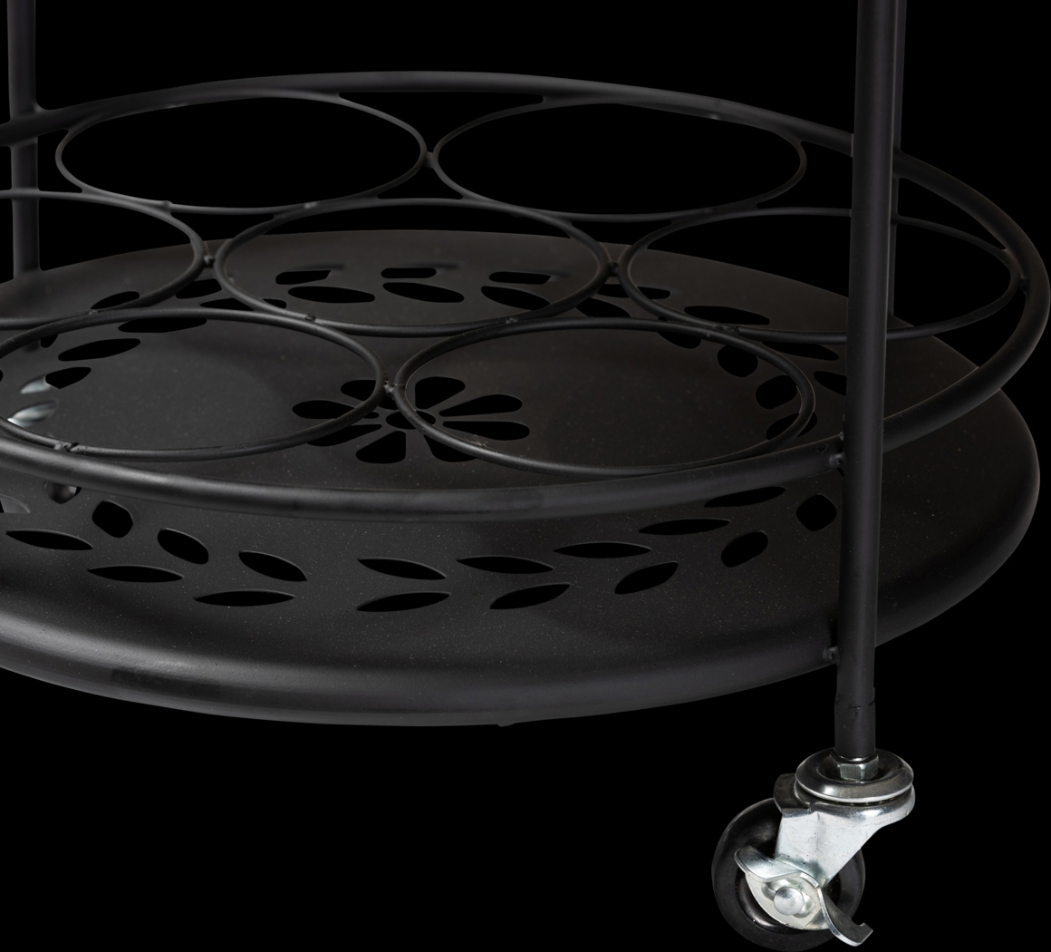 Keathley Black Kitchen Cart - Thumbnail - Image 4