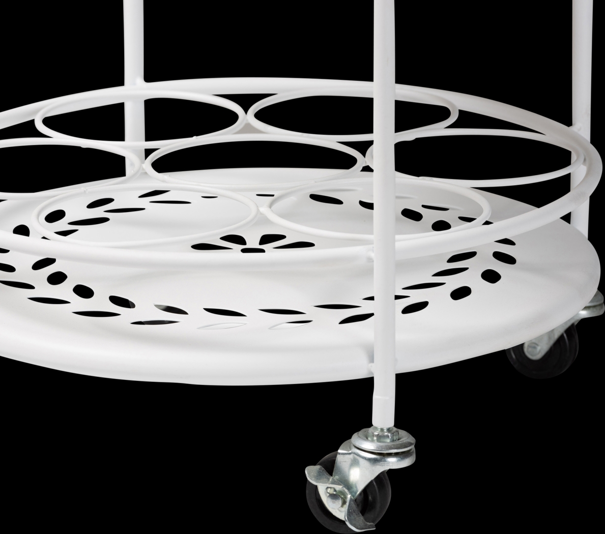 Keathley White Kitchen Cart - Thumbnail - Image 4