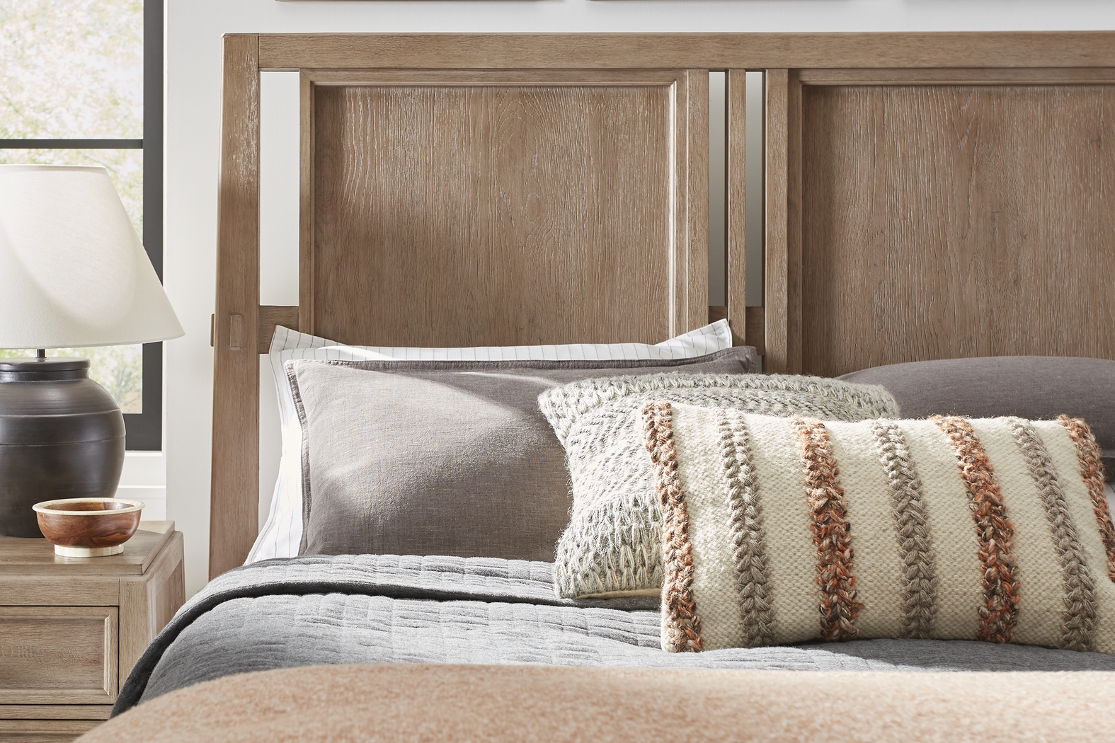 Keaton Taupe 5 Pc King Panel Bedroom - Thumbnail - Image 3