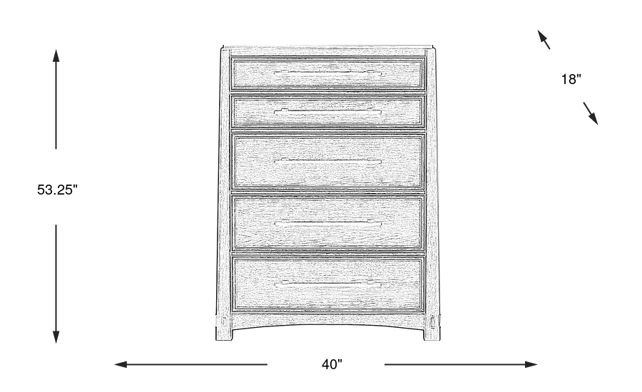 Dimension Image. Please refer to the Dimension Tab on this page for dimension details.
