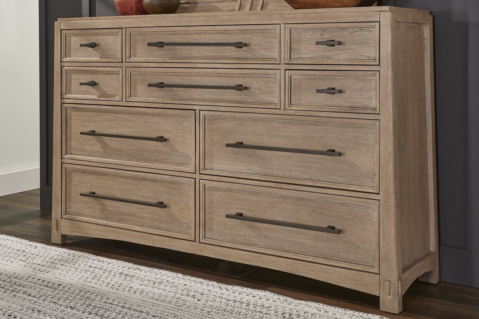 Keaton Taupe 7 Pc Queen Panel Bedroom - Thumbnail - Image 6