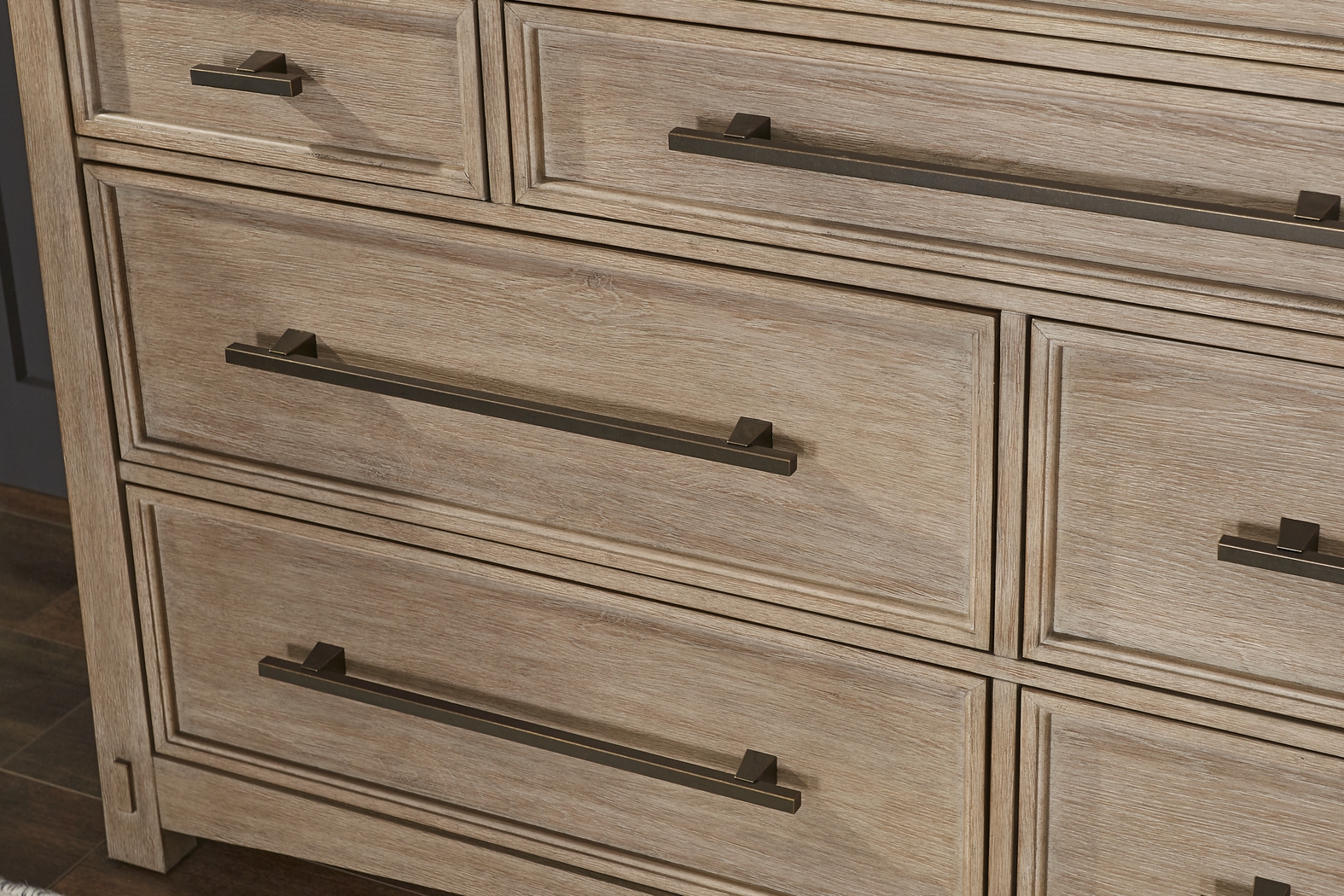 Keaton Taupe 7 Pc Queen Panel Bedroom - Thumbnail - Image 7