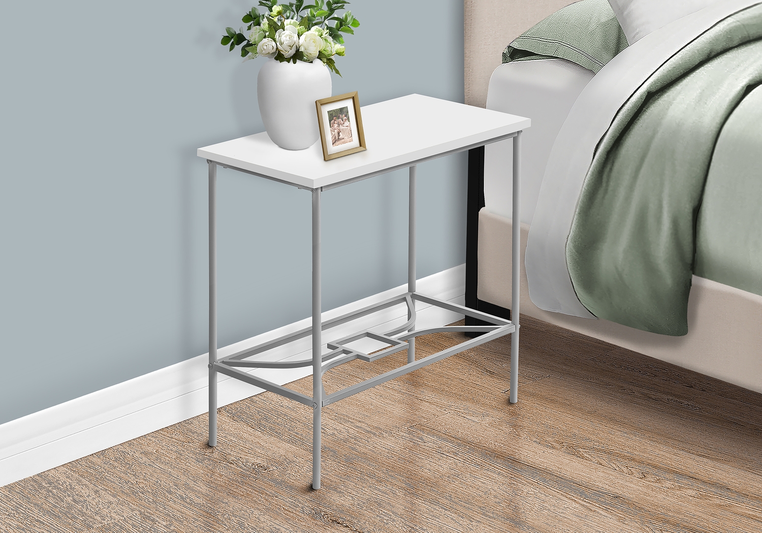 Kedington White End Table - Thumbnail - Image 3