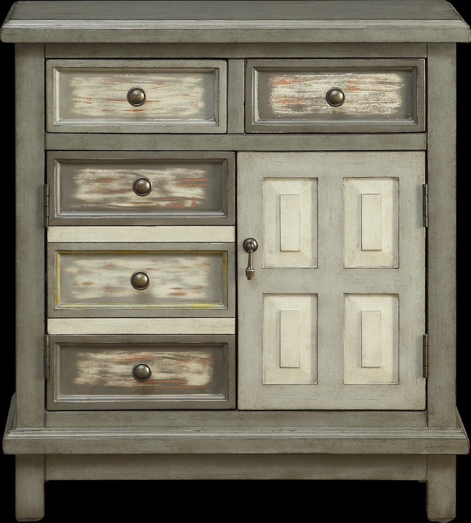 Keeley Gray Drawer Accent Cabinet - Thumbnail - Image 1