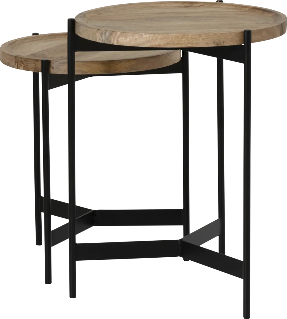 Keelshot Black Nesting Tables, Set of 2 - Image 3