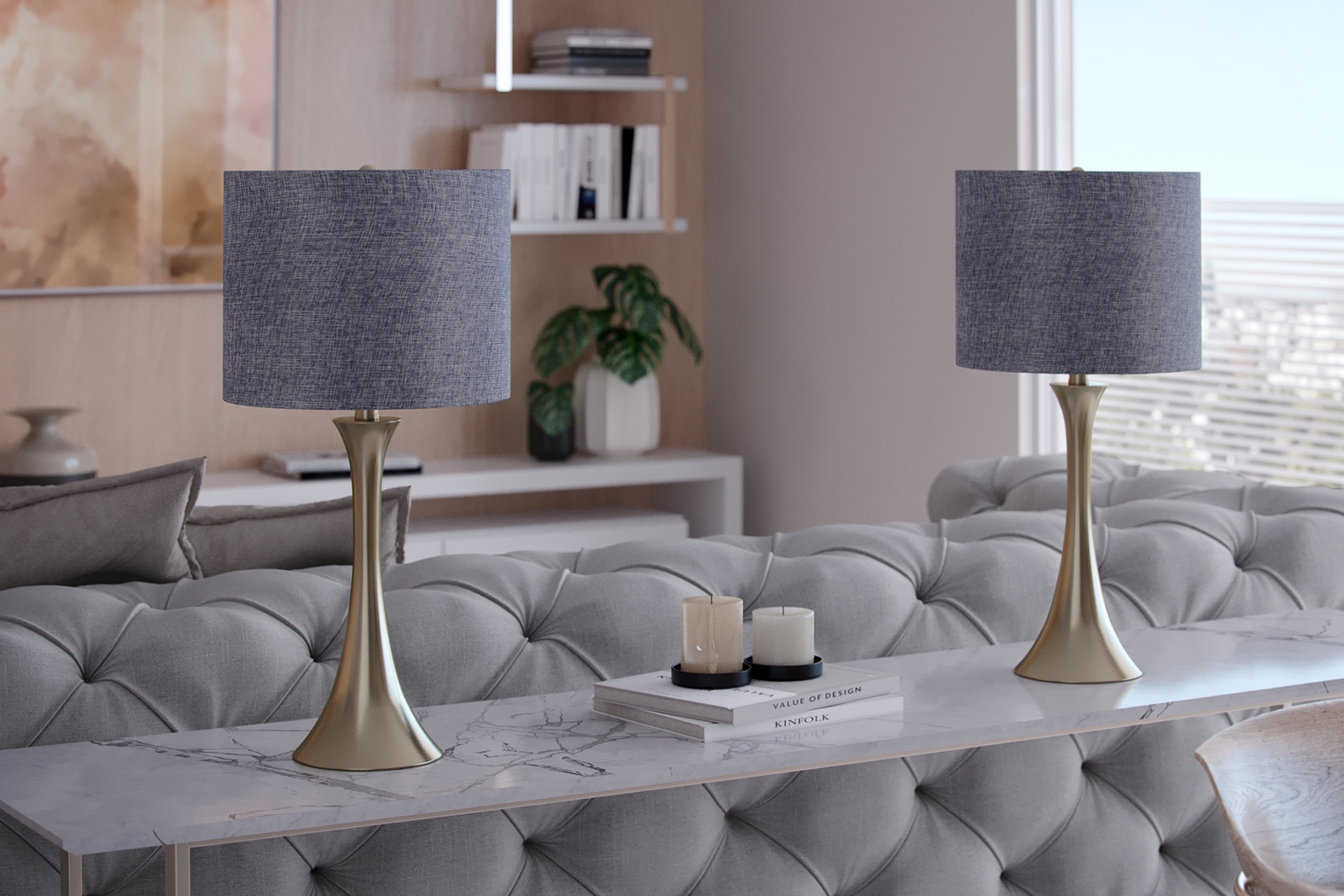 Keely Alley Blue Lamp, Set of 2 - Thumbnail - Image 2