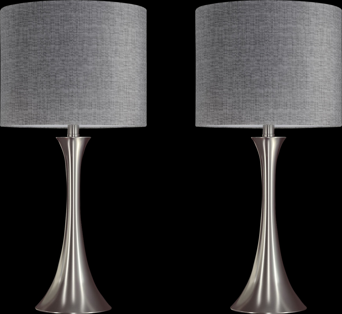 Keely Alley Gray Lamp, Set of 2 - Thumbnail - Image 1