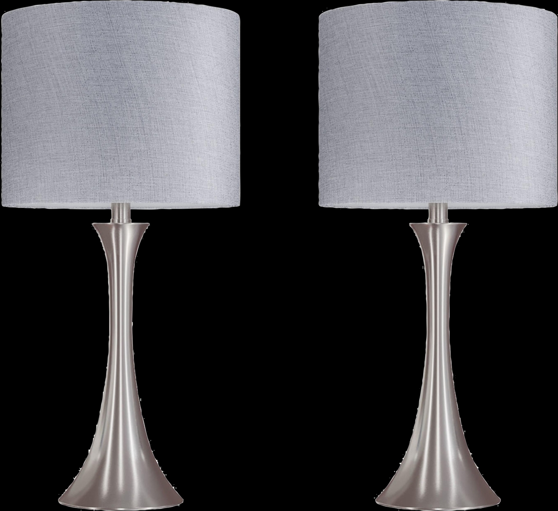 Keely Alley Nickel Table Lamps, Set of 2 - Thumbnail - Image 1