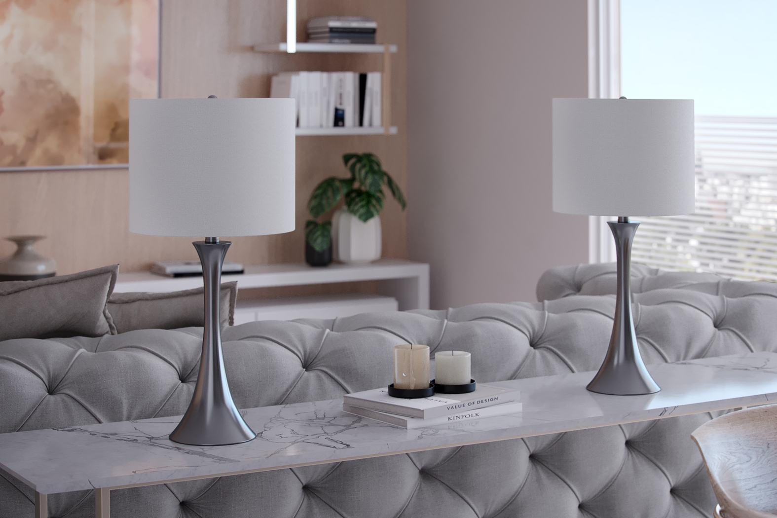 Keely Alley Platinum Table Lamps, Set of 2 - Thumbnail - Image 2