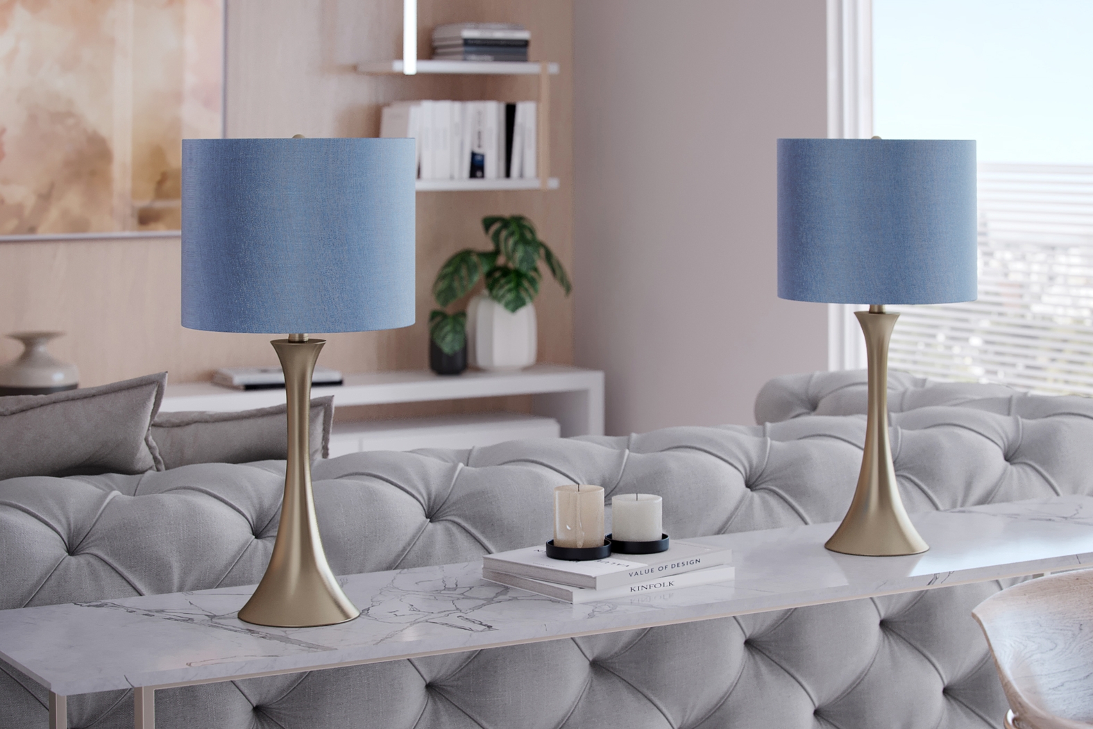 Keely Alley Teal Lamp, Set of 2 - Thumbnail - Image 2