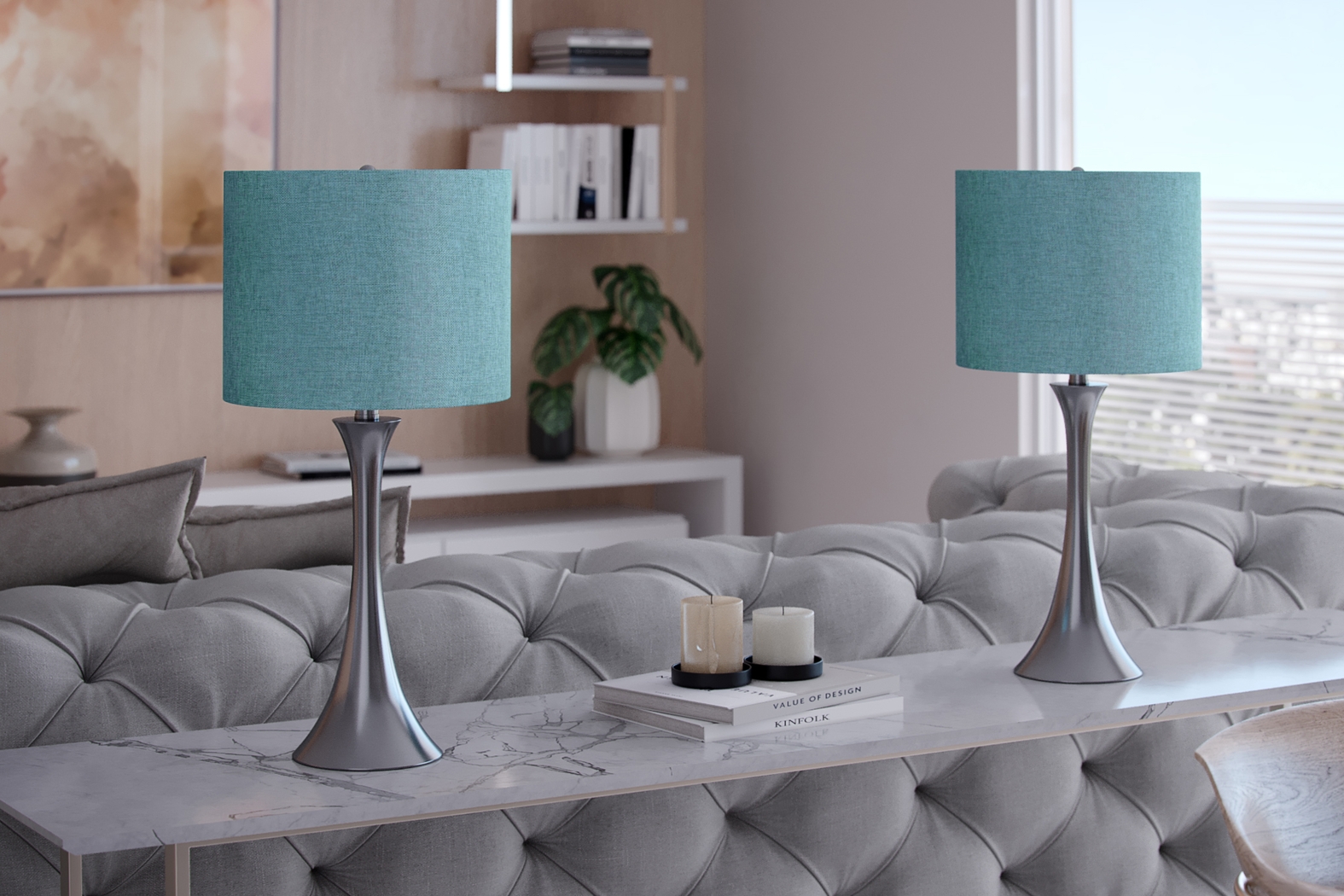 Keely Alley Turquoise Table Lamps, Set of 2 - Thumbnail - Image 2