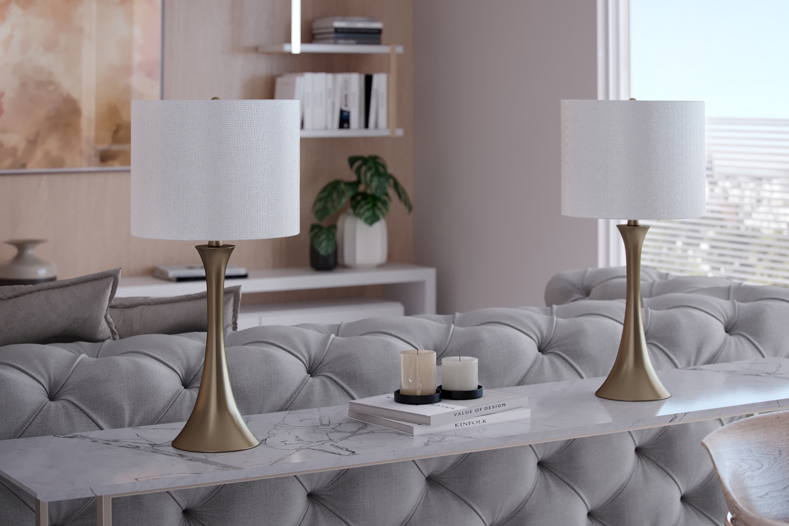 Keely Alley White Lamp, Set of 2 - Thumbnail - Image 2