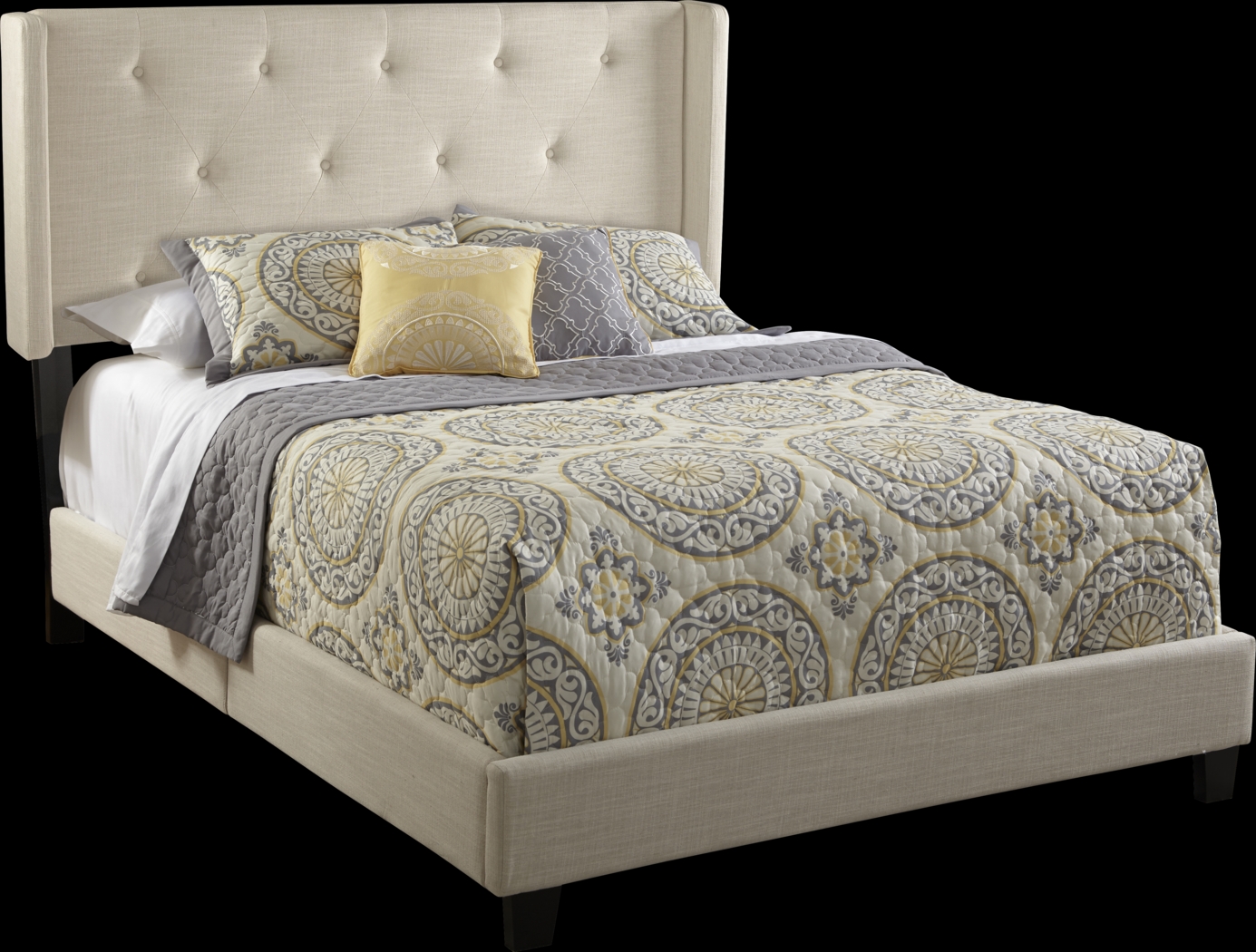 Kegan Linen Full/Queen Upholstered Headboard - Thumbnail - Image 2