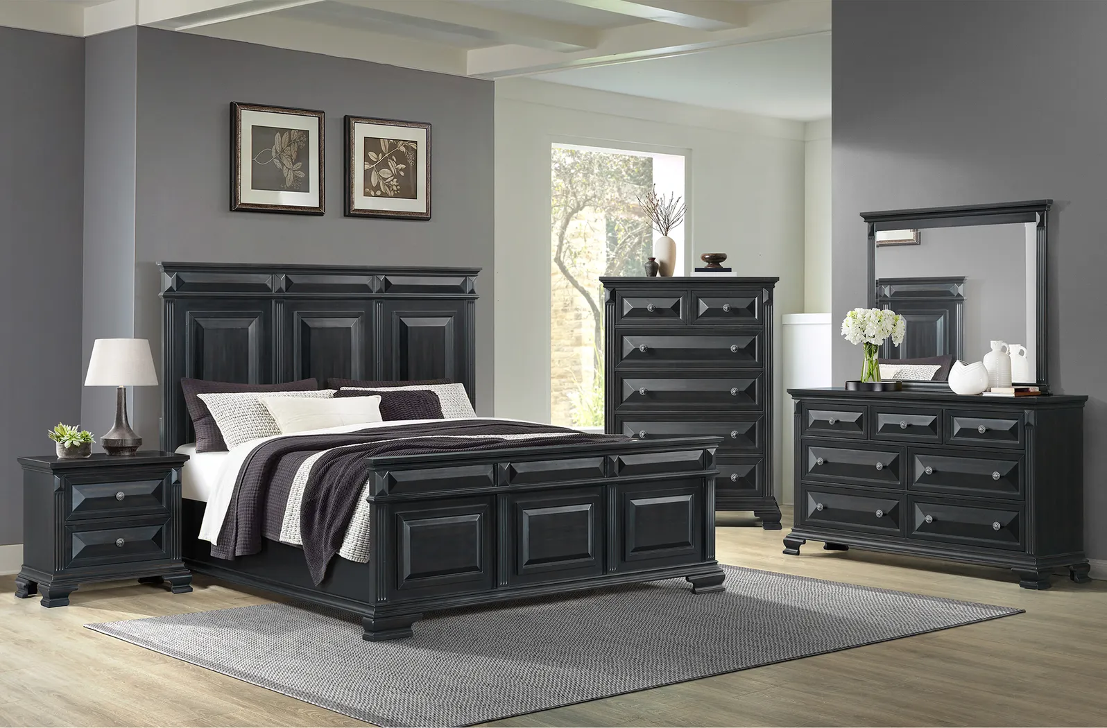 Keghon Black Nightstand - Thumbnail - Image 2