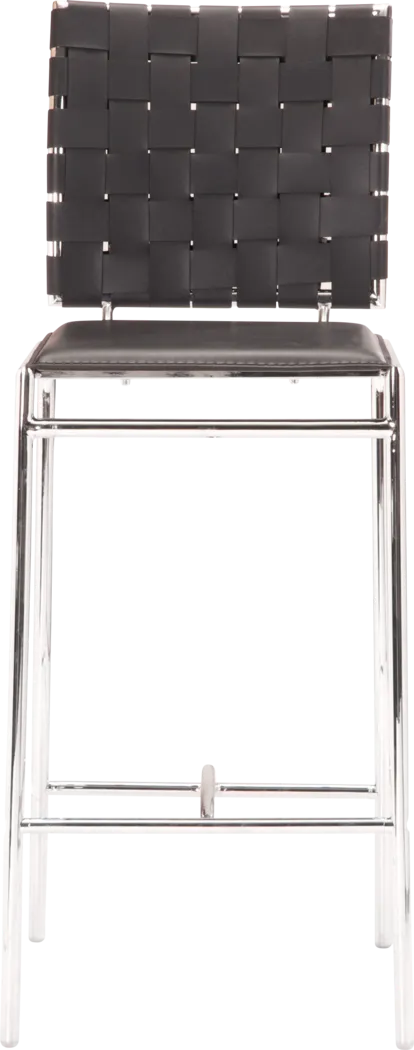 Keiko Black Counter Height Stool, Set of 2 - Thumbnail - Image 2