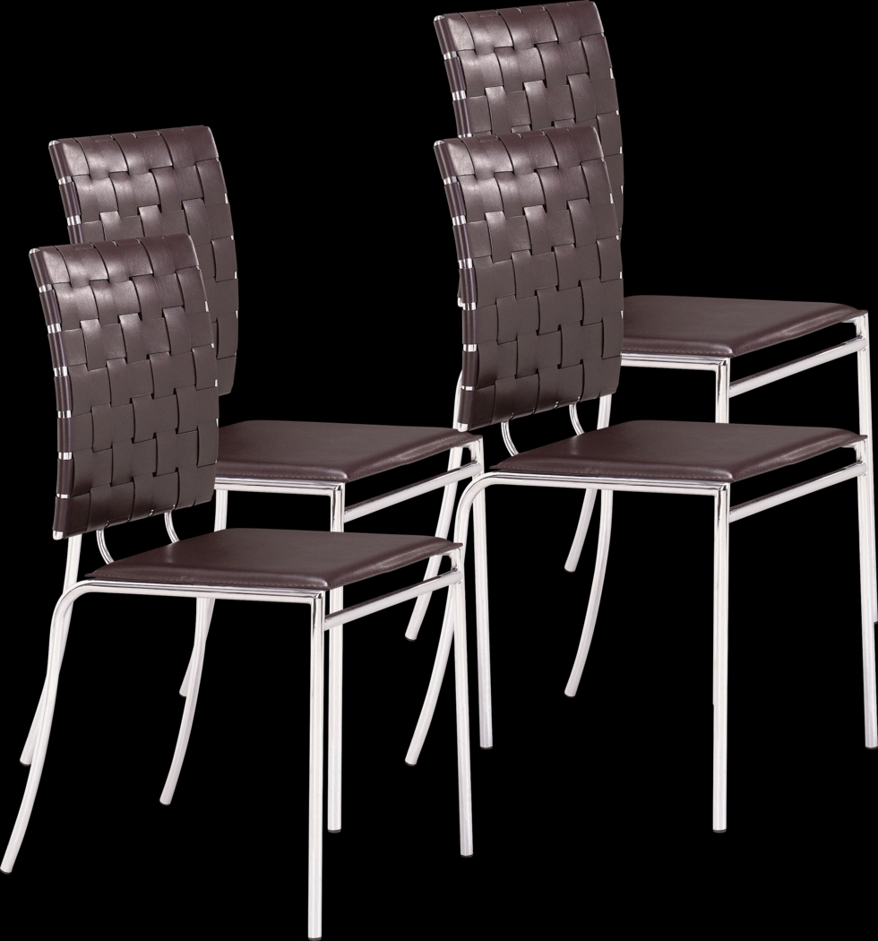 Keiko Espresso Side Chair, Set of 4 - Thumbnail - Image 1