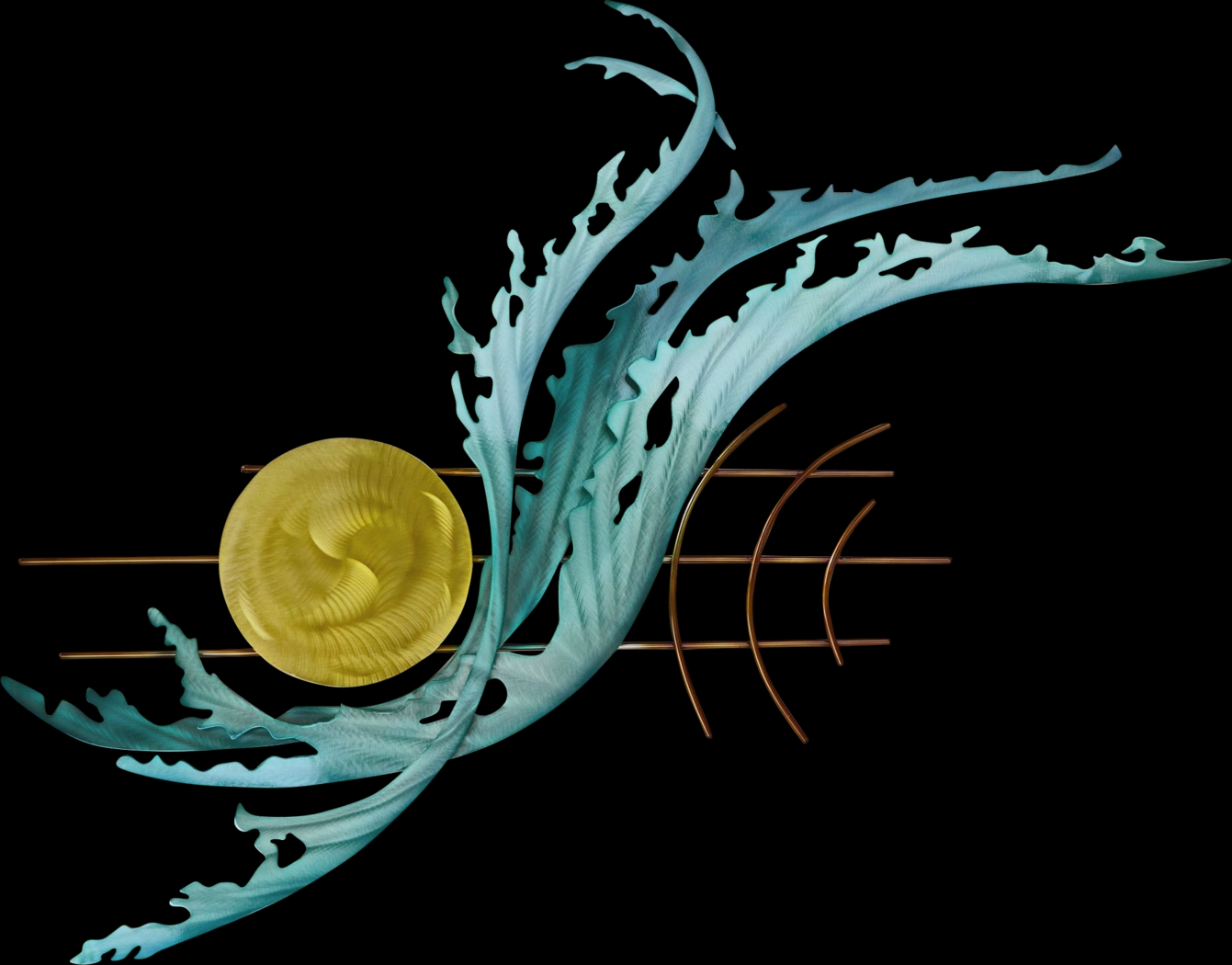 Keilani Blue Indoor/Outdoor Wall Art - Thumbnail - Image 1