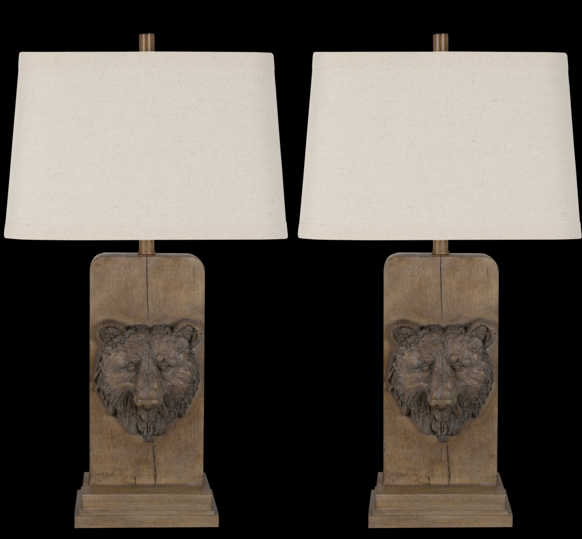 Keim Cove Brown Table Lamps, Set of 2 - Thumbnail - Image 1