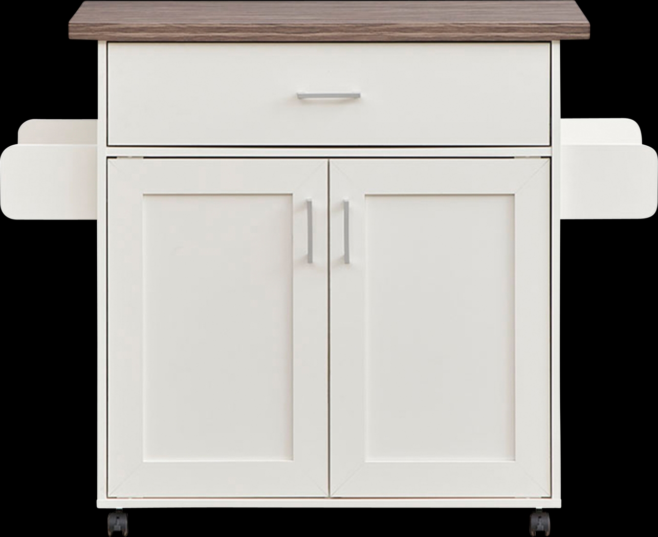 Keimio White Kitchen Cart - Thumbnail - Image 4