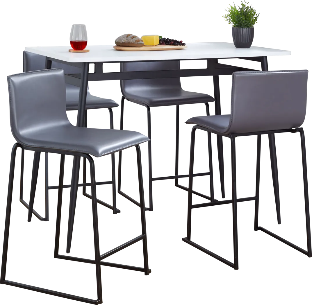 Keiros II Gray 5 Pc Counter Height Dining Set - Thumbnail - Image 3