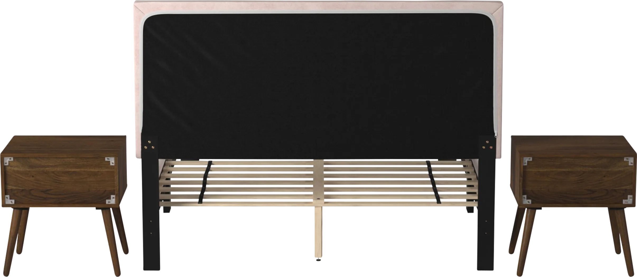 Kekoa Blush 3 Pc Queen Platform Bed - Thumbnail - Image 4