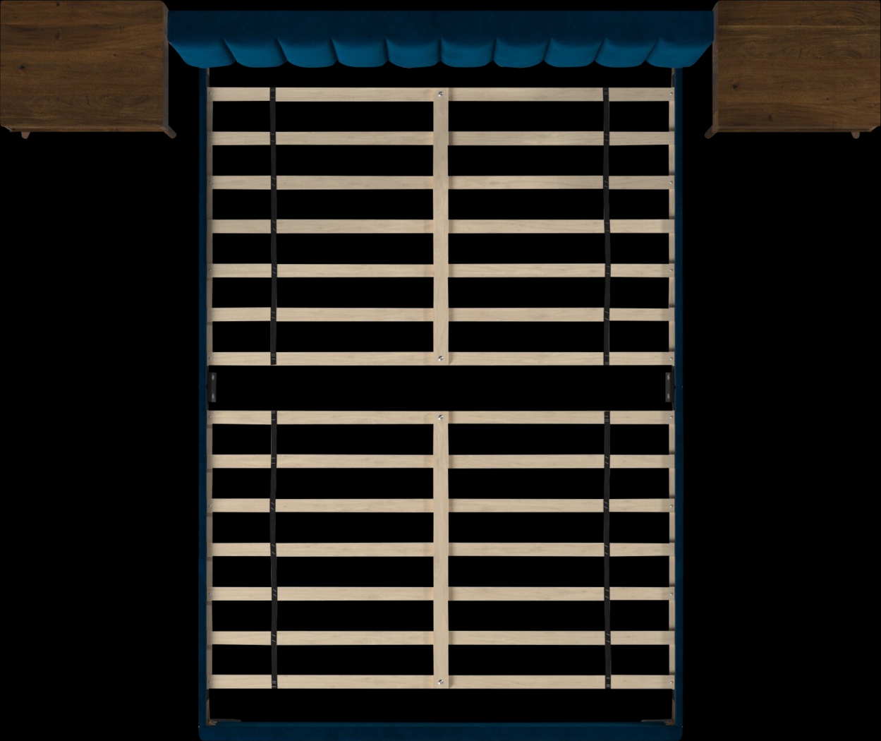 Kekoa Navy 3 Pc Queen Platform Bed - Thumbnail - Image 8