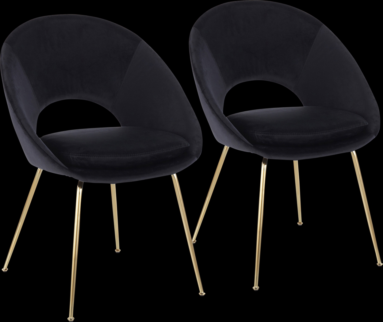 Kelann Black Side Chair, Set of 2 - Thumbnail - Image 1
