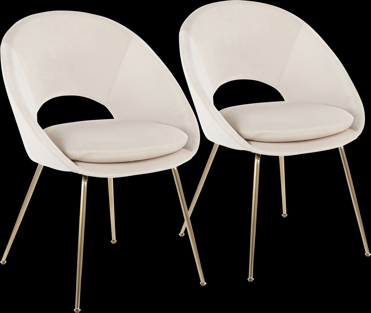 Kelann Cream Side Chair, Set of 2 - Thumbnail - Image 1