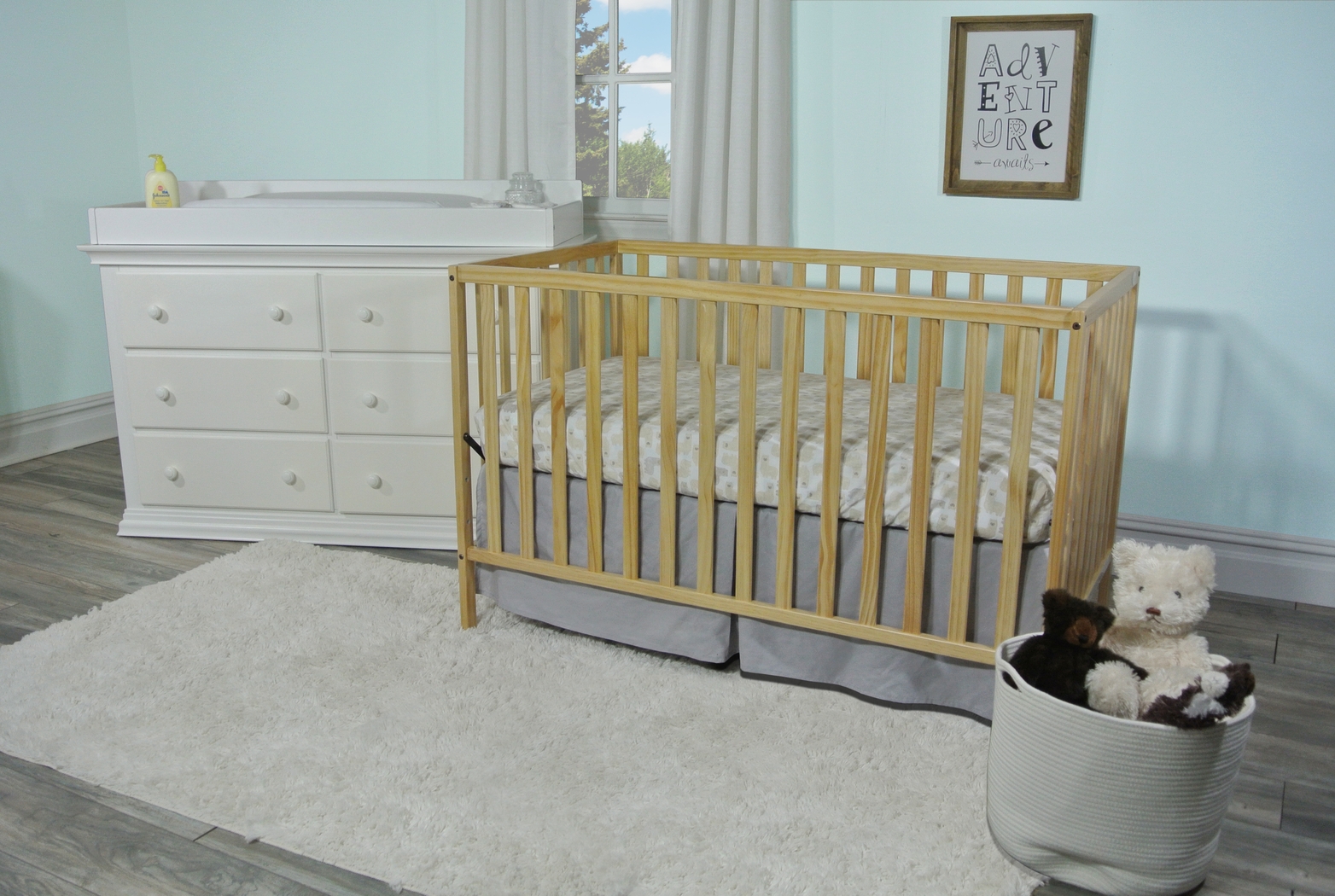 Kids Kelby Cove Natural Convertible Crib - Thumbnail - Image 2