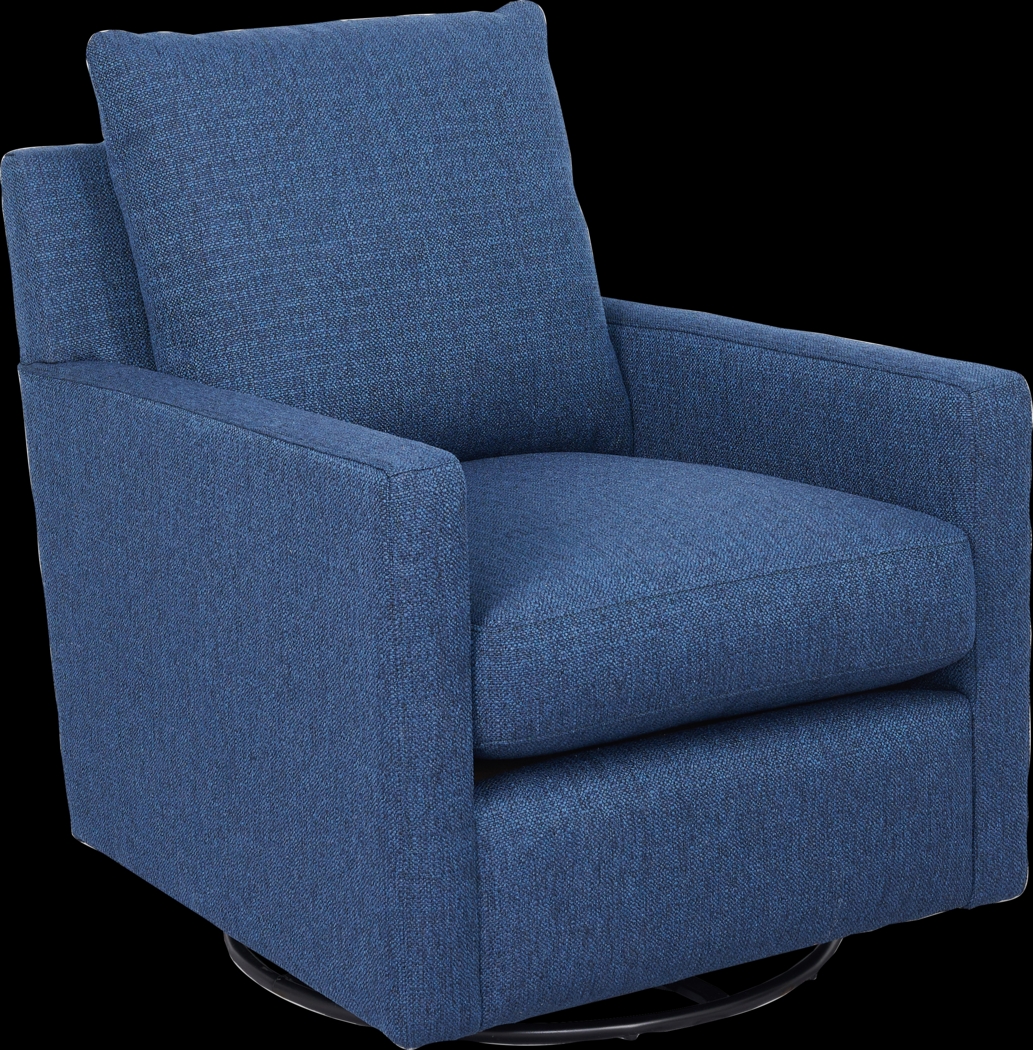 Kelfield Blue Swivel Chair - Thumbnail - Image 1