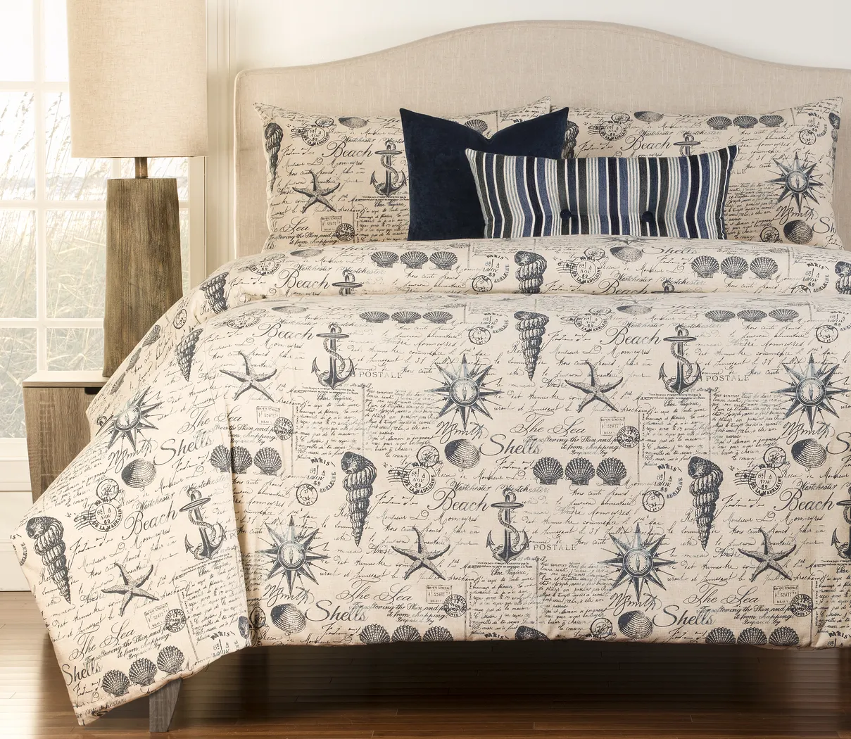 Kell Cove Blue 6 Pc King Duvet Set - Thumbnail - Image 1