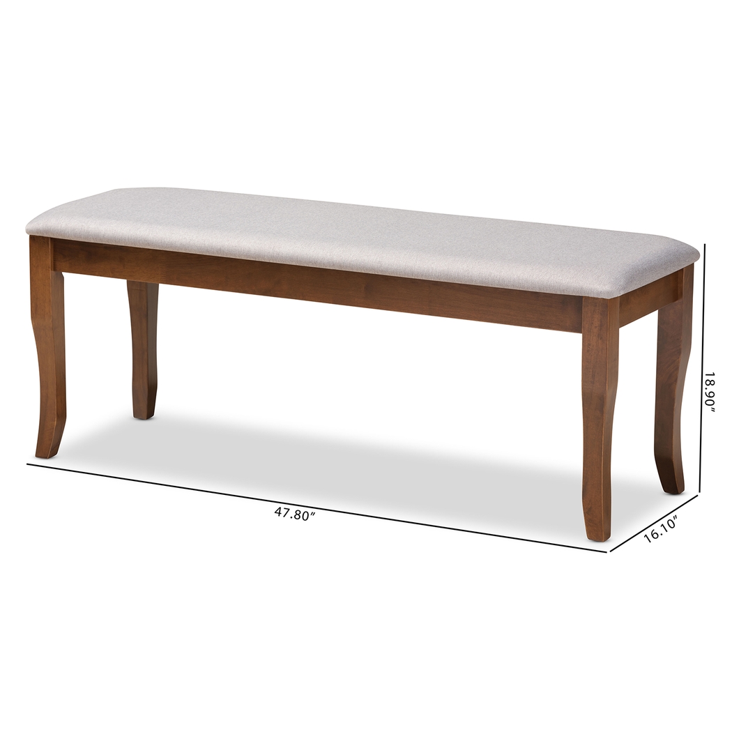 Kelland Walnut Bench - Thumbnail - Image 7