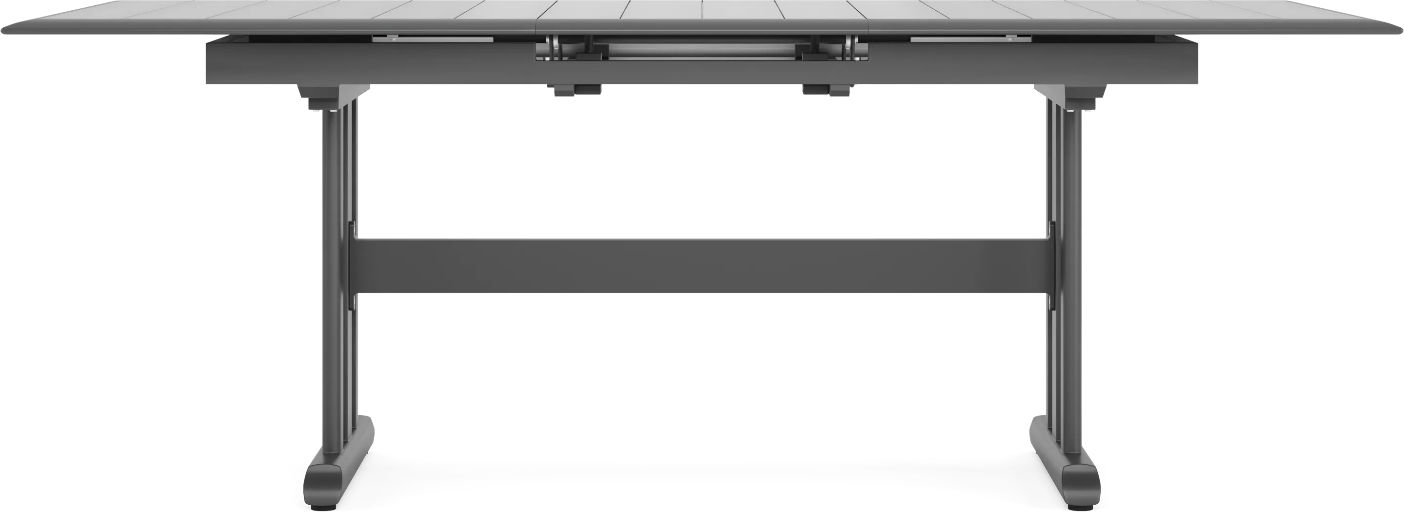 Kellen Charcoal 5 Pc Outdoor Extension Dining Set with Folding Chairs - Thumbnail - Image 5