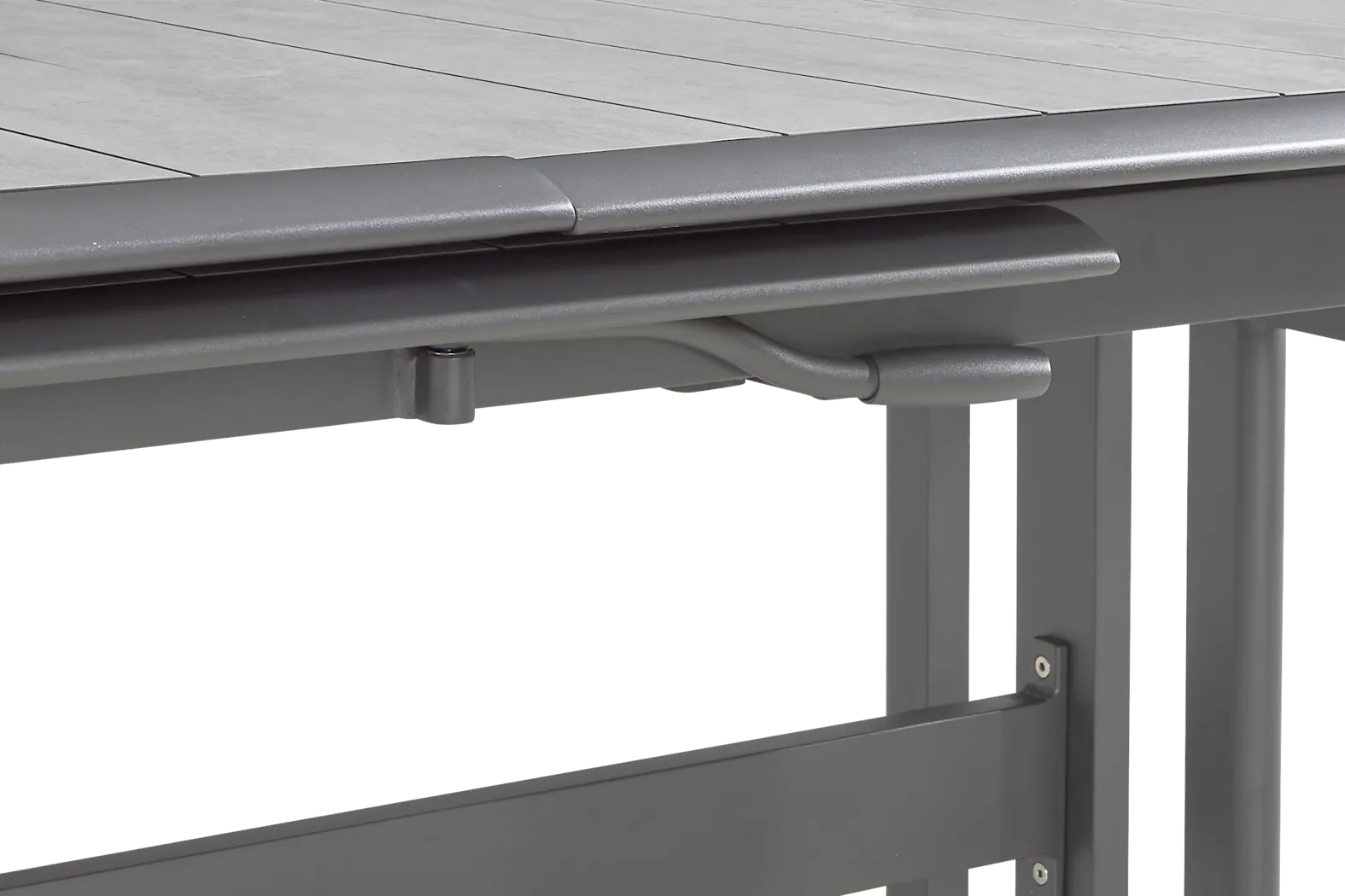 Kellen Charcoal 5 Pc Outdoor Extension Dining Set with Folding Chairs - Thumbnail - Image 5