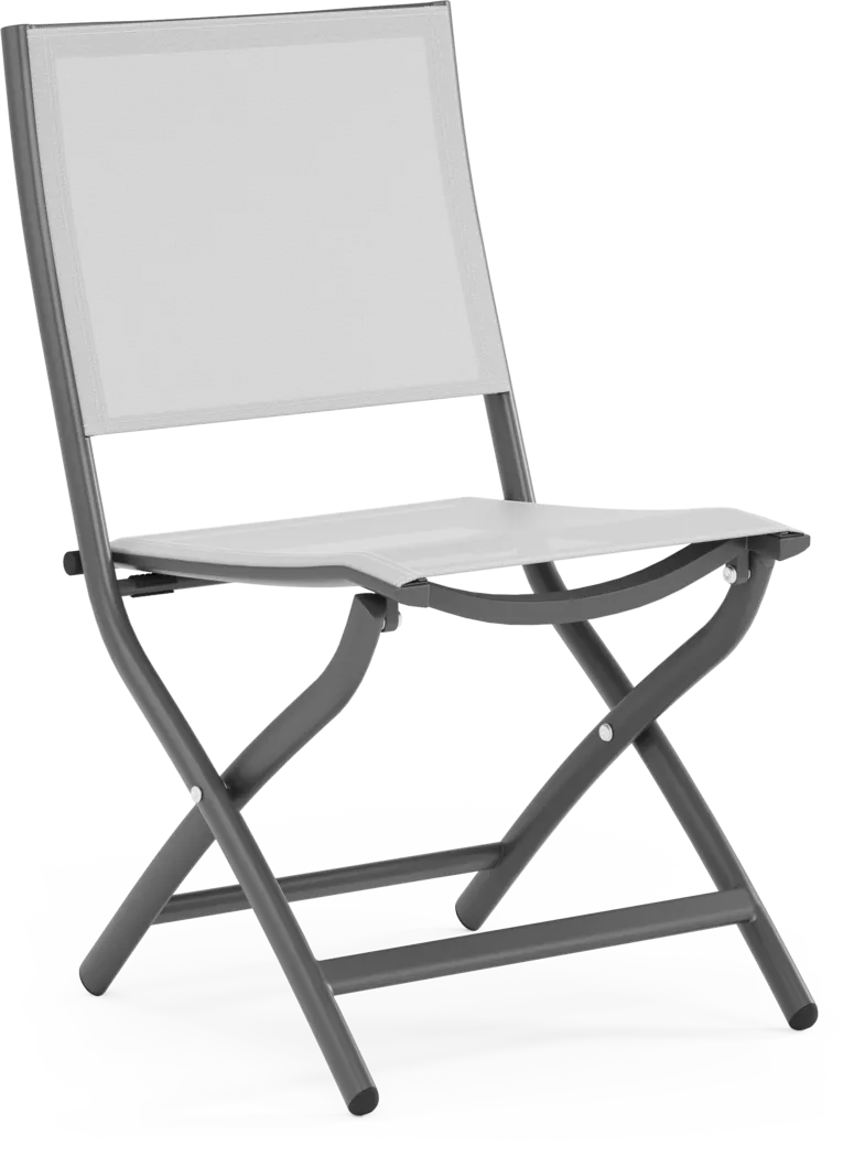 Kellen Charcoal 5 Pc Outdoor Extension Dining Set with Folding Chairs - Thumbnail - Image 9